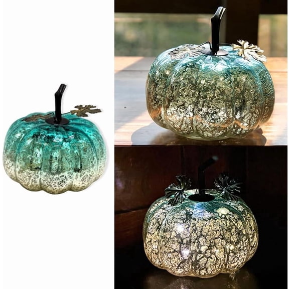 Kanstar Pumpkin Lights Decoration, Mercury Glass, Timer, Halloween, Fall, Thanksgiving