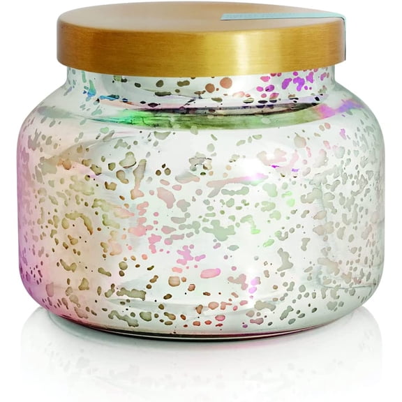 Mercury Iridescent Scented for Home - Long Lasting Decorative Jar Luxury - Gifts for Women & Men - Soy Wax Blend - Volcano (19 oz)