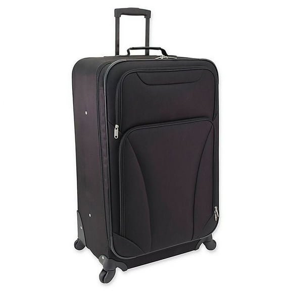 Mercury Luggage 28-Inch Spinner Checked Luggage in Black