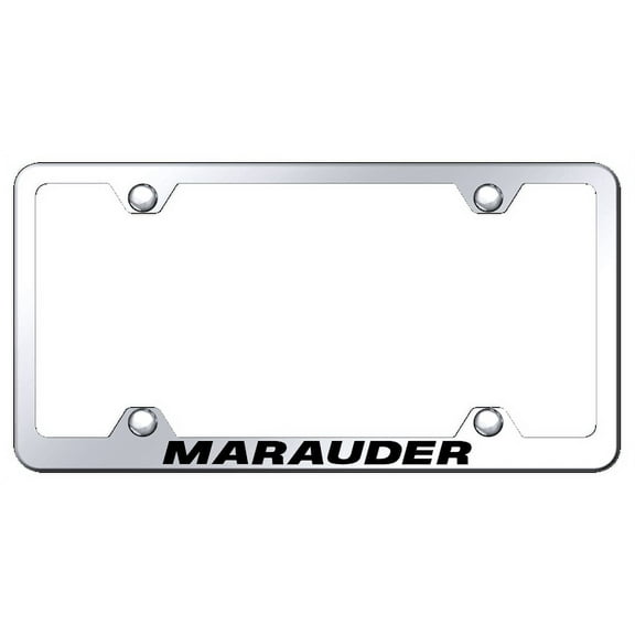 Mercury Marauder Laser Etched Logo Wide Body License Plate Frame (Chrome)