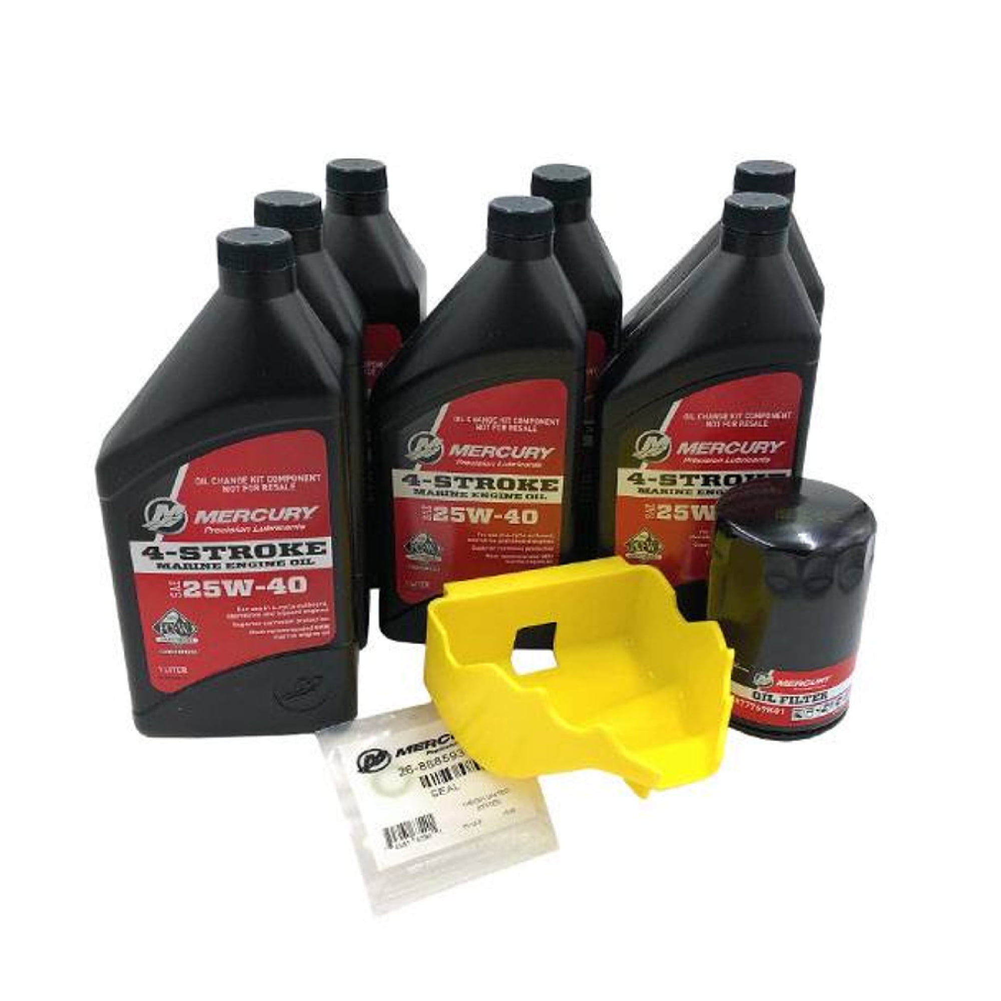 Mercury Marine Quicksilver New OEM Oil Change Kit 200-400 HP 25W40, 8M0188359