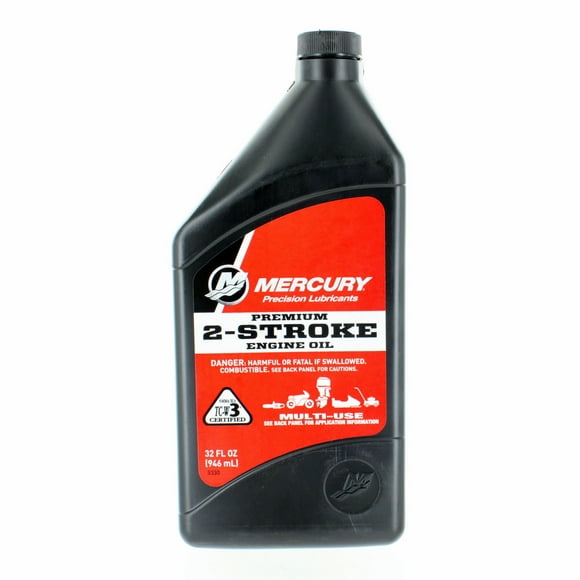 Mercury Marine Quicksilver New OEM Premium 2-Stroke TC-W-3 O/B Oil 32oz, 92-858021K01