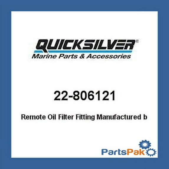Mercury - Mercruiser 22-806121 Mercury Quicksilver 22-806121 Remote Oil Filter Fitting-