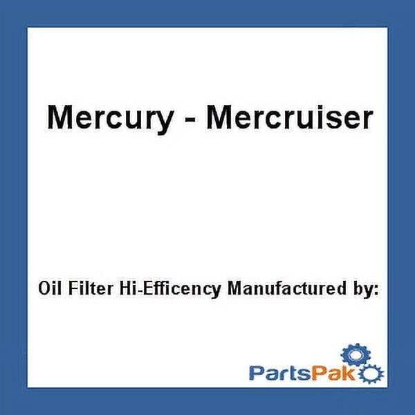 Mercury - Mercruiser 35-858004K Mercury Quicksilver 35-858004K Oil Filter Hi-Efficency-