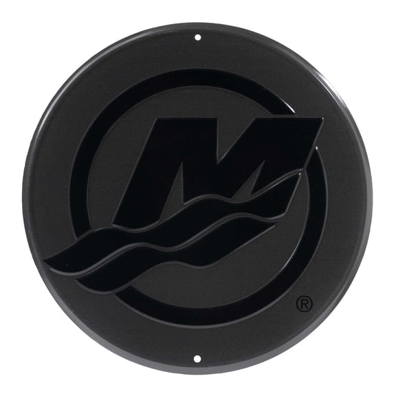 Mercury Metal Sign, Custom Round Sign w/ Embossed Logo - Black MER-60007