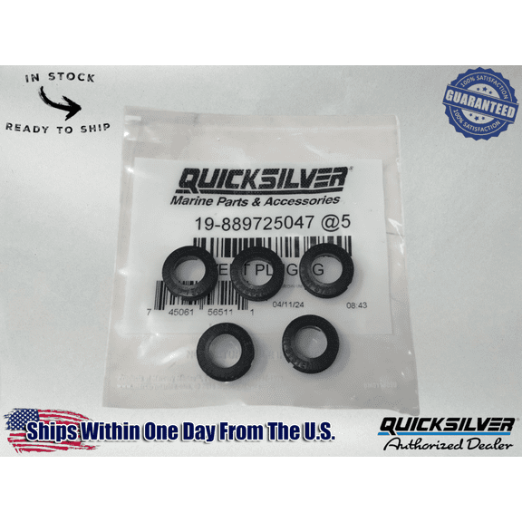 Mercury OEM Authentic Performance PVS Vent Plug 12mm - 19-889725047 5Pack