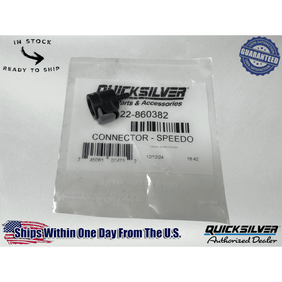 Mercury OEM MerCruiser Alpha I one gen 2 II Speedometer Speedo Connector 860382