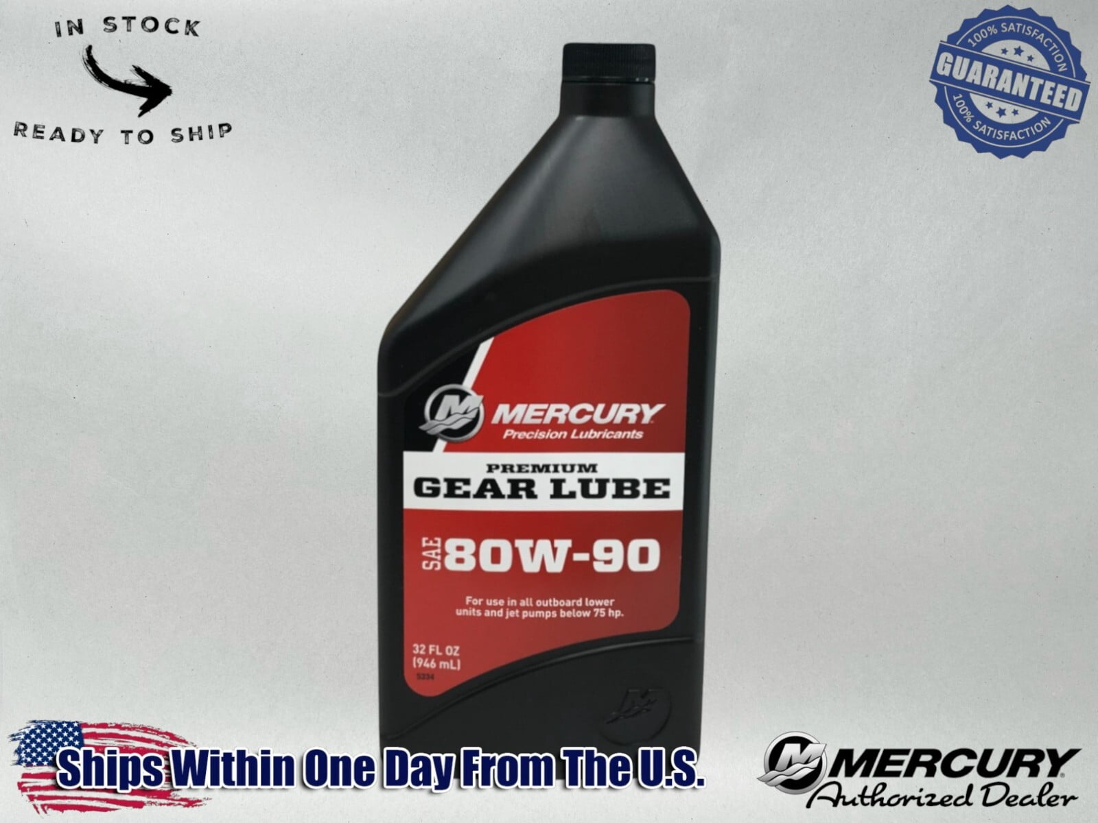 Mercury OEM Premium Gear Lube SAE 80W90 Quart 92-858058K01