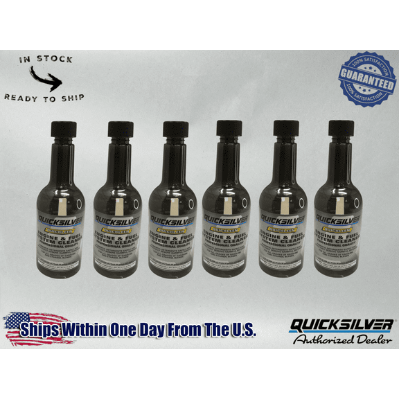 Mercury OEM Quickleen Engine Fuel System Cleaner 12 oz. 92-8M0047921 6 Pack