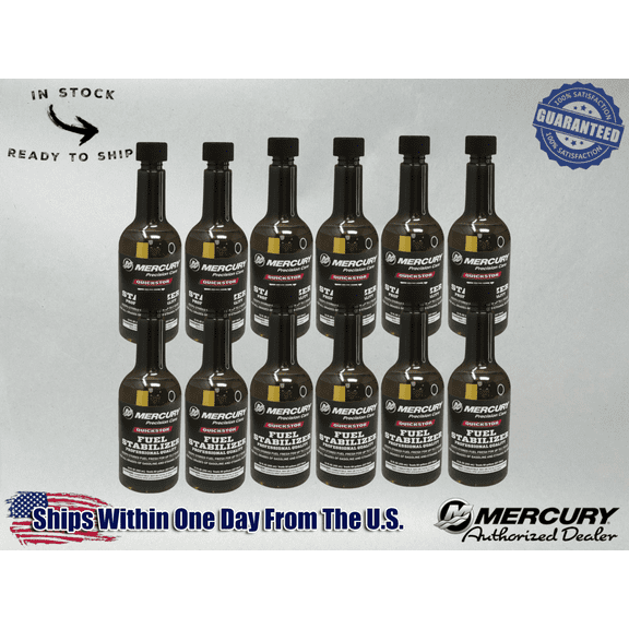 Mercury OEM Quickstor Fuel Treatment & Stabilizer 12 Oz. 92-8M0047932 12 Pack