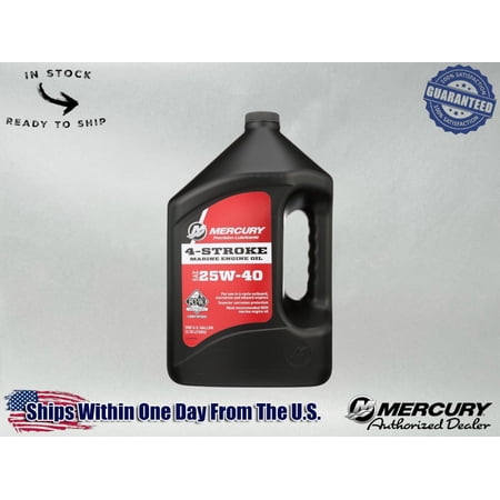 Mercury OEM SAE 25W-40 4-Stroke Marine Engine Oil 1 Gallon 8M0078628
