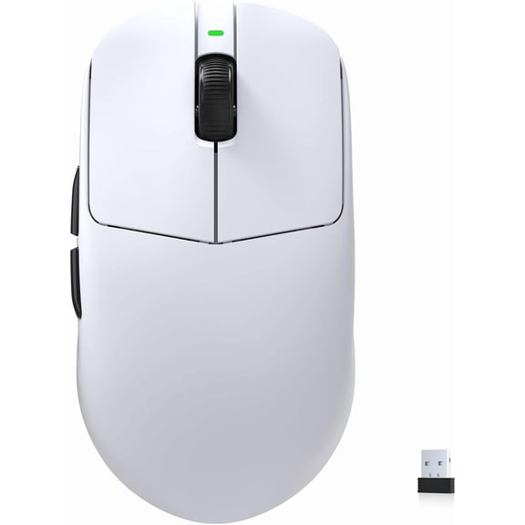 Mercury Wireless Gaming Mouse,41g Ultalight, PAW3395 Sensor, 8K Polling Rate,26000 DPI,5 Programmable Buttons Optical Mice for PC/MAC/Laptop,White