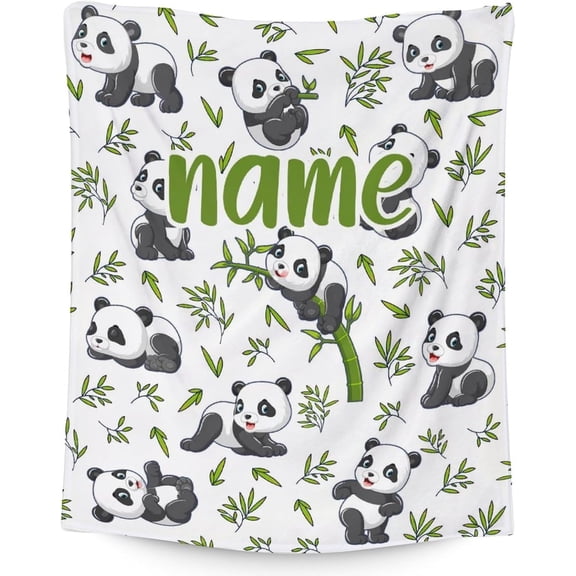 Mercuryelf Panda Throw Blanket - Soft, Fuzzy & Warm Inches Small Blankets for Lap, Crib - White Aesthetic Throws Gift for Baby