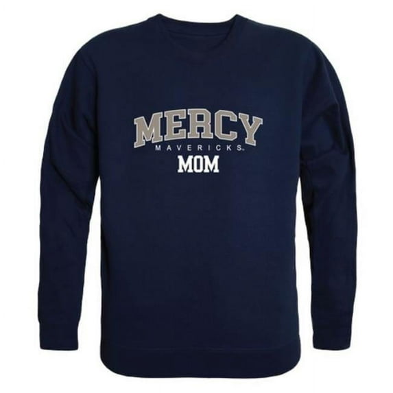 Mercy College Mavericks Mom Crewneck Sweatshirt, Navy - Small