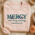 thumbnail image 1 of Mercy New Every Morning Embroidered Sweatshirt, Lamentations 3:23 Bible Verse Sweater, Christian Floral Crewneck, Religious Gift, 1 of 4