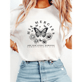 thumbnail image 1 of Mercy Renewed Daily Morning Lettering Print T-shirts Bible Verse Faith Inspired Graphic Tee Classic Crew Neck Tops for Daily Outfits White,M, 1 of 6