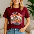 thumbnail image 1 of His Mercy Rewrote My Story Christian Faith Art Shirt, Thanksgiving Shirt,Turkey Tee, Holiday Gift, Happy Thanksgiving Tshirt, Turkey Day, Family Gobble ,Pumpkin Season, 1 of 5