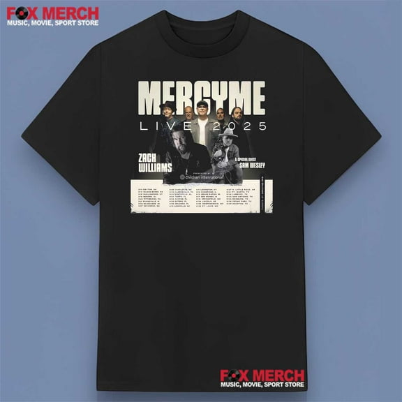 MercyMe Live Tour 2025 Shirt, Unisex Short Sleeve T-shirt ,White Color,Size S