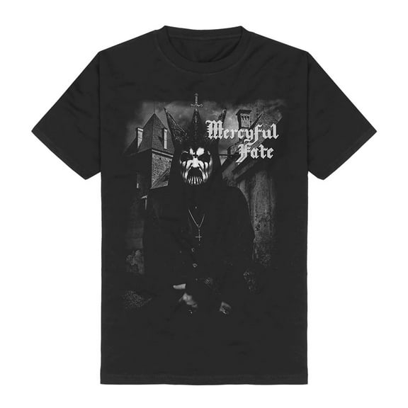 Mercyful Fate Men's Officially Licensed Bishop Graphic Tee T-Shirt in Black (Small, Black)