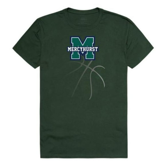 Mercyhurst University Lakers College Basketball T-Shirt, Forest Green - Large