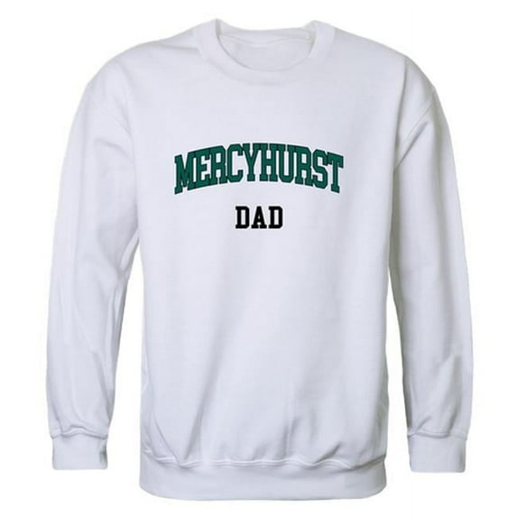 Mercyhurst University Lakers Dad Crewneck Sweatshirt, White - Small