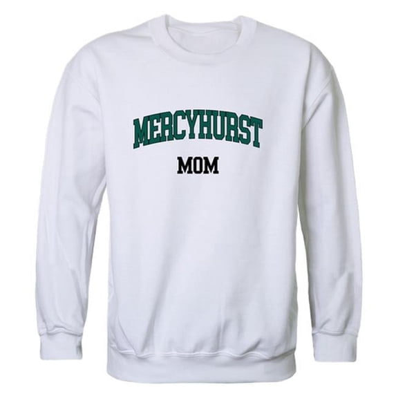 Mercyhurst University Lakers Mom Crewneck Sweatshirt, White - Medium