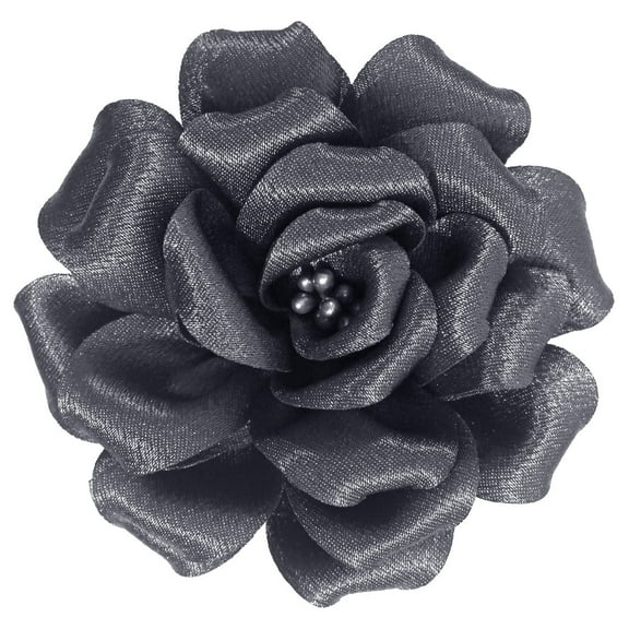 Merdia Camellia Flower Brooches and Pins for Women | Hat Pins for Women | Flower Pins for Women | Floral Brooch Pins for Women Fashion|Grey
