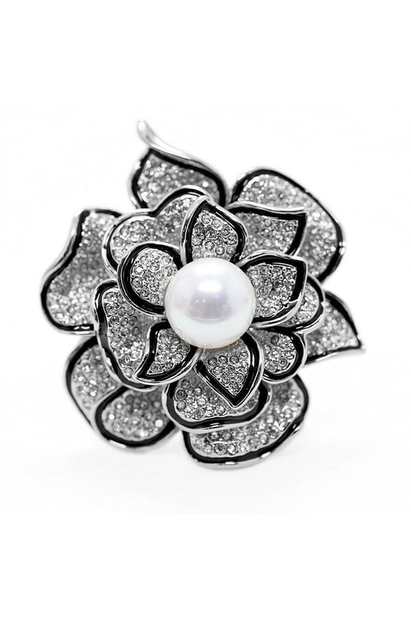 Sparkly Flower Brooch Pin for Women with Beautiful Created Crystal | Brooches and Pins for Women | Created Crystal Jewelry | Women's Brooches & Pins | Flower Pins for Clothes | Created Crystal