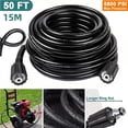 thumbnail image 1 of High Pressure Washer Hose 50FT M22 Brass Fitting Power Washer Hose Replacement Extension Tube for Car, Motorcycle, Driveway & Garden Cleaning, Pressure Washer Accessories, 1 of 8