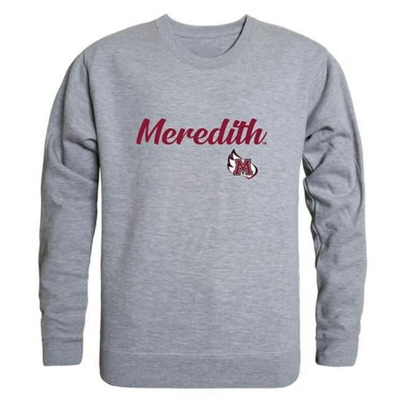 Meredith College Avenging Angels Script Crewneck Sweatshirt, Heather Grey - Extra Large
