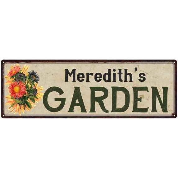 Meredith's Garden Sign Chic Decor 6x18 Sign Gift 206180017437