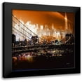 thumbnail image 1 of Mereditt.f 12x12 Black Modern Framed Museum Art Print Titled - Brooklyn Bridge by Night, 1 of 5