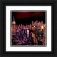thumbnail image 1 of Mereditt.f  26x26 Black Ornate Wood Framed with Double Matting Museum Art Print Titled - New York by Night I, 1 of 4