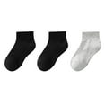 thumbnail image 1 of ZACPNCV 3PC Boys and Girls Low Cut Cotton Socks Short Tube Kids Seamless School Socks Black 6-8 Years, 1 of 4