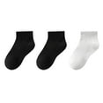 thumbnail image 1 of ZACPNCV 3PC Boys and Girls Low Cut Cotton Socks Short Tube Kids Seamless School Socks Gray 6-8 Years, 1 of 4