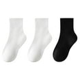 thumbnail image 1 of ZACPNCV 3PC Kids Boys Girls Athletic Crew Socks High Tube Cotton School Uniform Basic Socks Beige 9-12 Years, 1 of 6