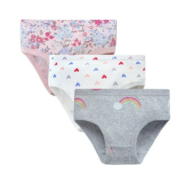 ZACPNCV 3PC Little Girls Soft Cotton Underwear Toddler Undies Kids panties Pink 1-2 Years