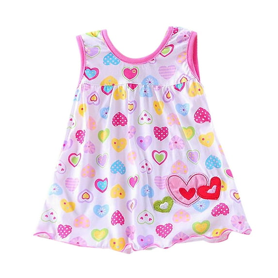 ZACPNCV Baby Girl Dress Toddler Girl Summer Clothes Infant Sleeveless Dress Flower Sundress Cute Dresses for Girl Multicolor 0-2 Years
