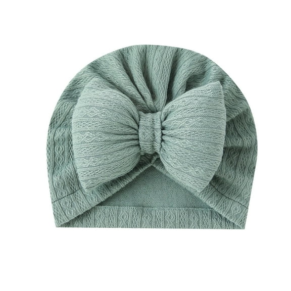 ZACPNCV Baby Knitted Hairbands Solid Color Bow Flower Girls Hairbands Green Free Size