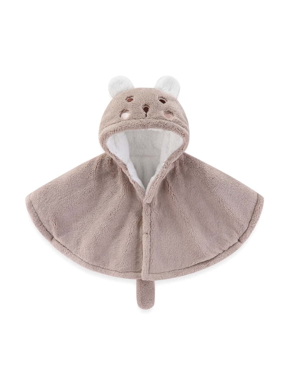 Baby Wear Hoodie Cape Coat Spring Autumn Winter Car Seat Jacket Outwear for 1-3 Year Girls Boys Gray