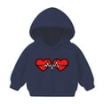thumbnail image 1 of ZACPNCV Baby Zip up Hoodies Fleece Lined Jacket Boys Girls Long Sleeve Hooded Sweatshirts for Kids Navy 5-6 Years, 1 of 3