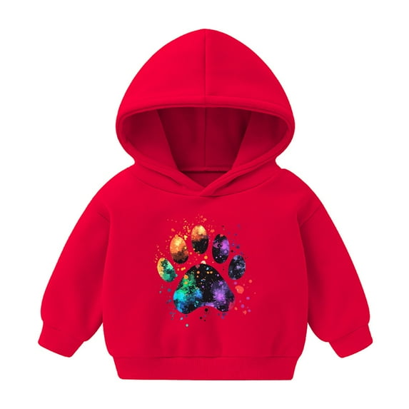 ZACPNCV Baby Zip up Hoodies Fleece Lined Jacket Boys Girls Long Sleeve Hooded Sweatshirts for Kids Red 7-8 Years
