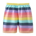 thumbnail image 1 of ZACPNCV Boys Shorts Girls Shorts Striped Printed Elastic Waisted Shorts Kids Summer Casual Shorts Multicolor 6-7 Years, 1 of 3
