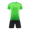 thumbnail image 1 of ZACPNCV Boys Soccer Jersey and Short Sets Quick Dry Sports Training Uniform Knit Green 12-13 Years, 1 of 6