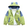thumbnail image 1 of ZACPNCV Boys and Girls Jackets Long Sleeve Jackets Hood Coats for Kid Hooded Fall Winter Jackets Green 6-7 Years, 1 of 3