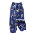 thumbnail image 1 of Meresysid Boys and Girls Printed Pajamas Winter Warm Fleece Thick Long Pajamas Blue, 1 of 3