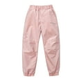 thumbnail image 1 of ZACPNCV Boys and Girls Ski Pants Windproof Fleece Treasure Medium And Large Pants Winter Warm Ski Pants Pink 8-9 Years, 1 of 1