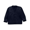 thumbnail image 1 of Meresysid Cardigan Sweaters for Infant Toddler Girls Baby Teen Children's Fashion Casual Solid Color Loose Button Long Sleeved V-neck Top shirt Navy, 1 of 5