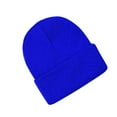 thumbnail image 1 of ZACPNCV Fashionable And Cute Boys And Girls Knitted Solid Color Hat Navy, 1 of 3