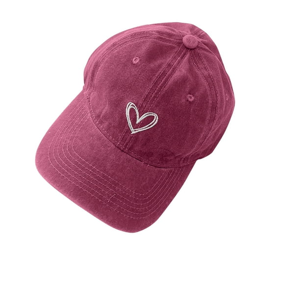 Meresysid Fashionable Boys And Girls Washed Denim Cap Baseball Cap Sunshade Hatpeaked Cap Hot Pink